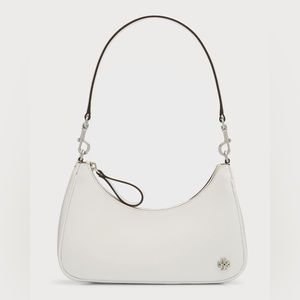 Tory Burch leather MERCER SPAZZOLATO CRESCENT BAG